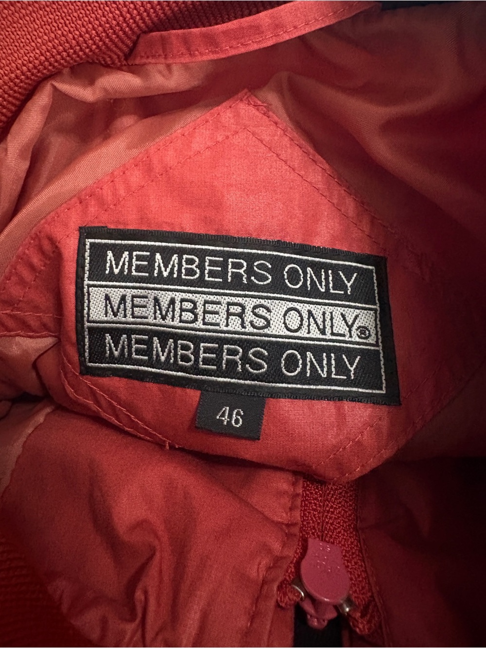 Members Only Red Bomber Jacket - Picture 4 of 4